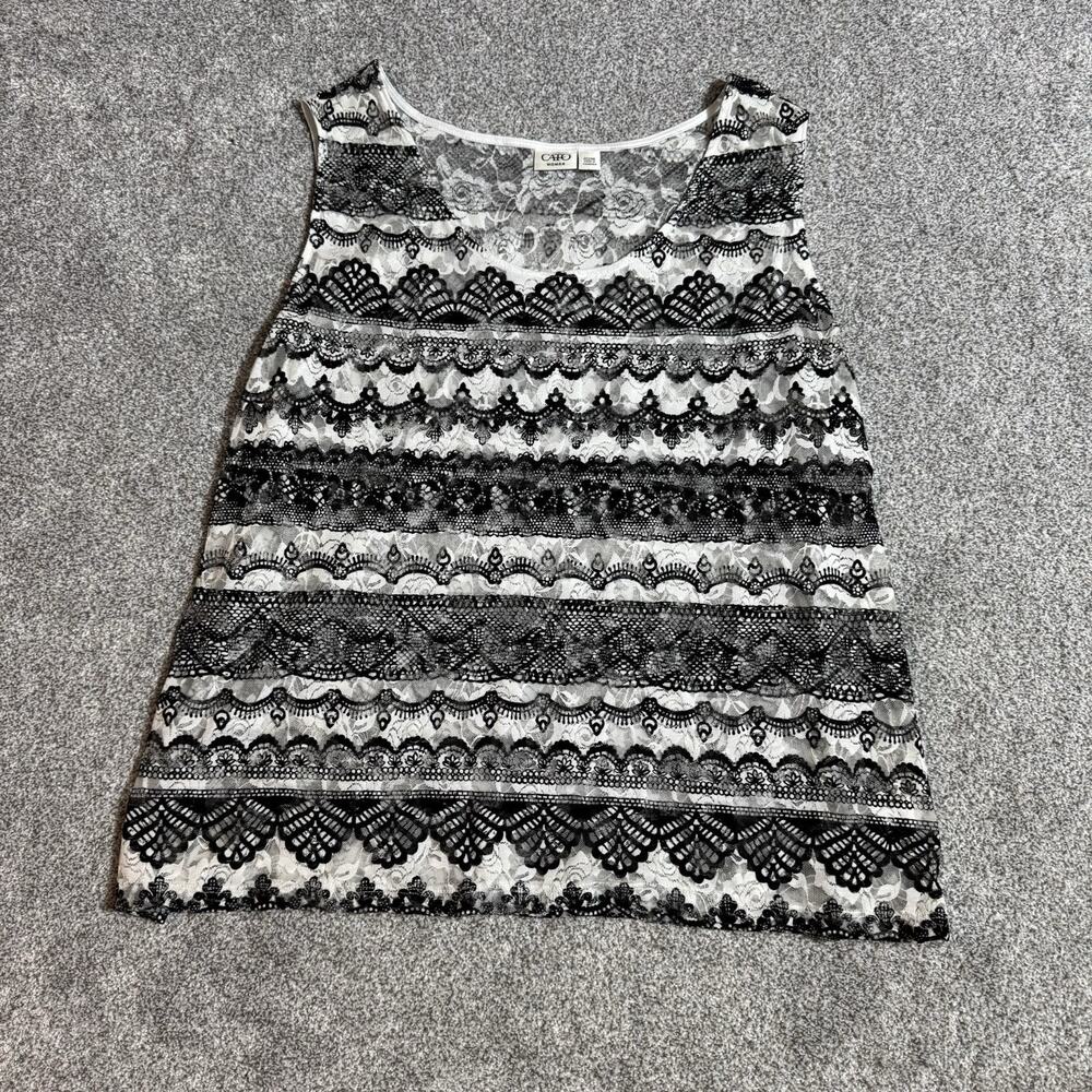 Cato Tank Top Womens 22/24 Plus Sheer Lace Boho Romantic Feminine Flowy Layering